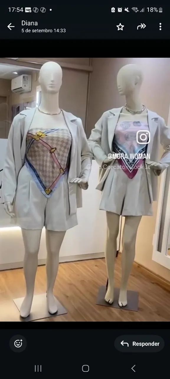 Manequins em fibra (slim e plus size)