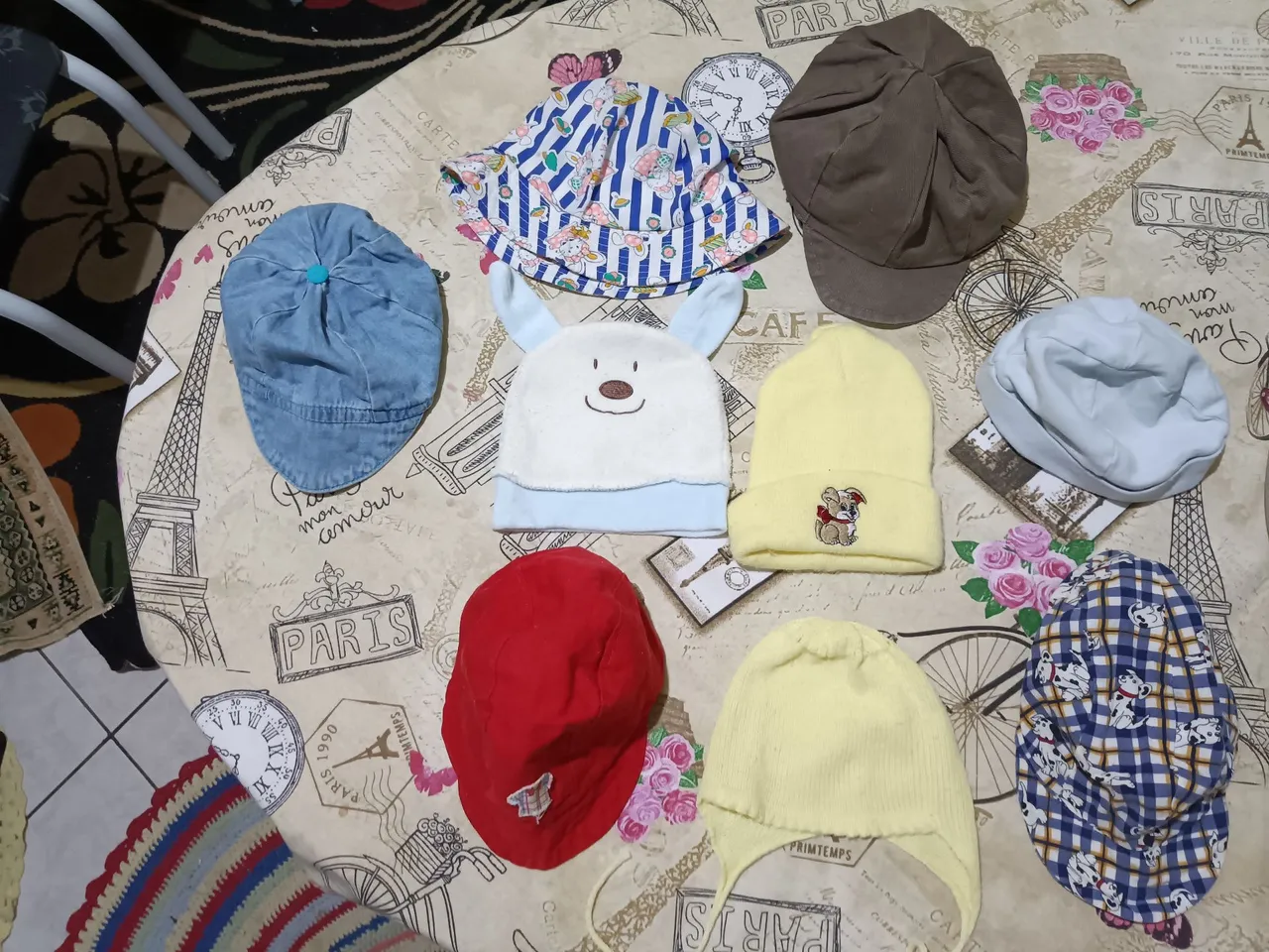 Kit de 09 bonés para bebê - Diversos modelos