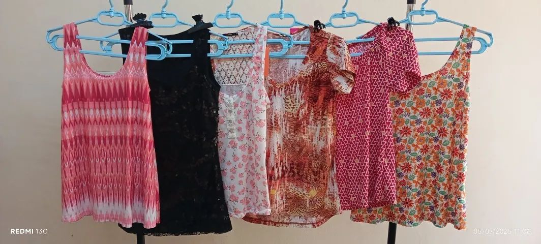 LOTE C/6 BLUSINHAS NOVAS FEMININAS P/PP/M