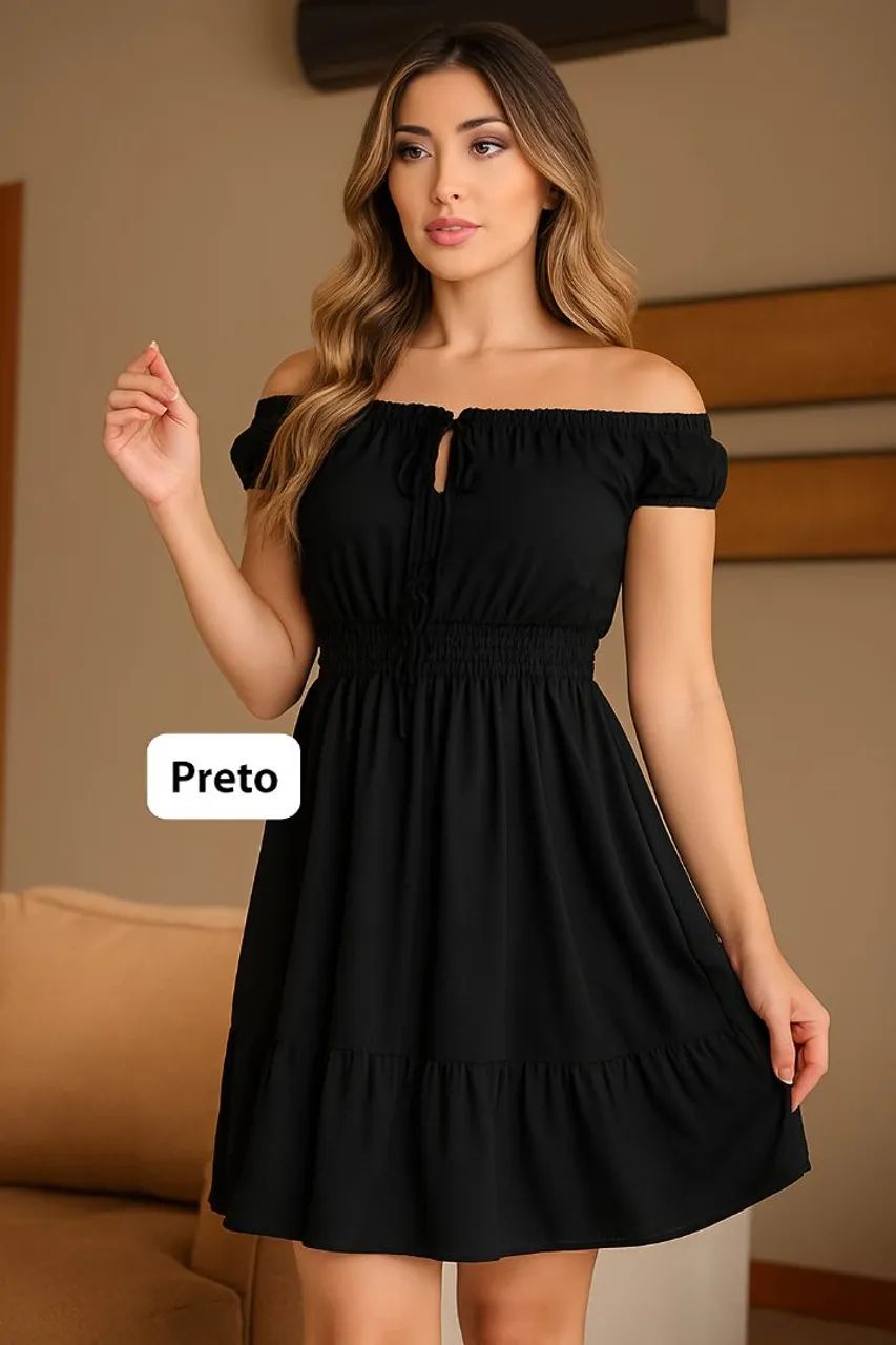 Vestido Preto Off-Shoulder - Foto 2