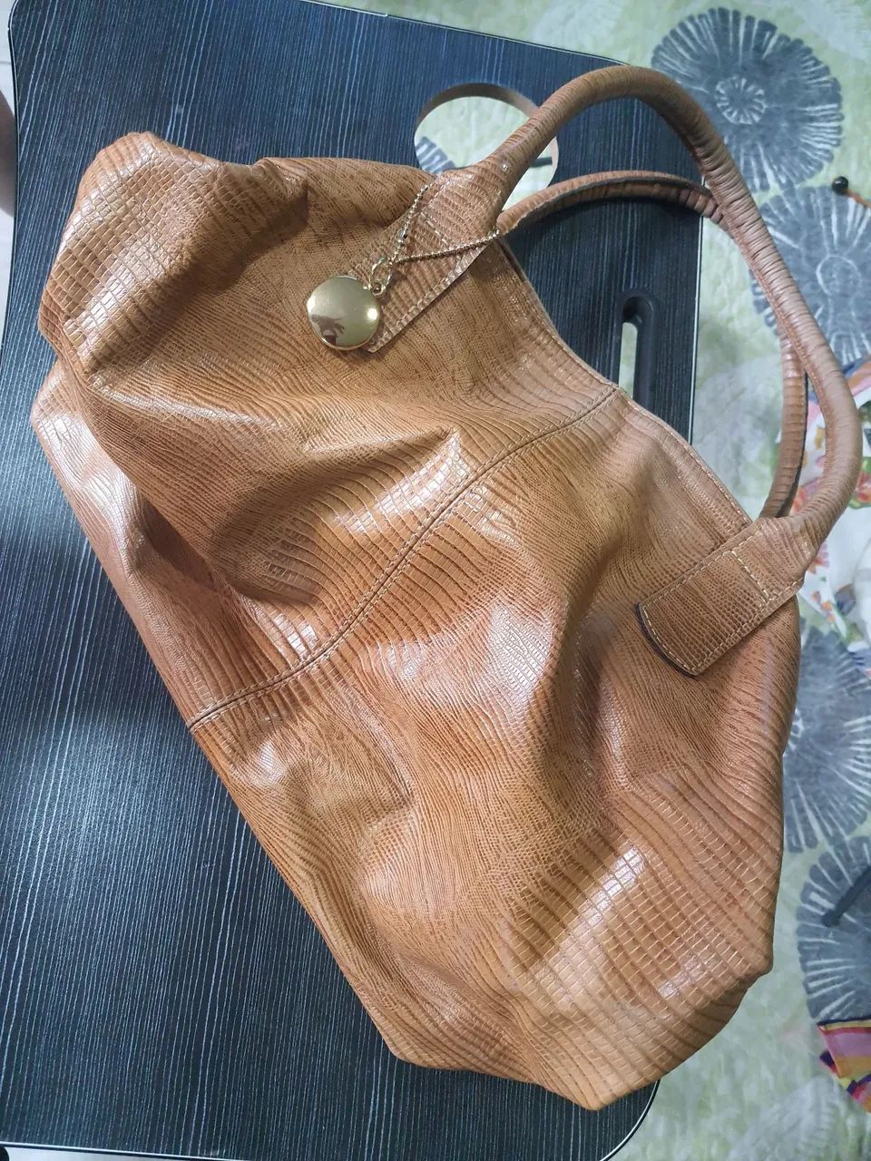 Bolsa Lim ão Doce marron claro - Foto 2