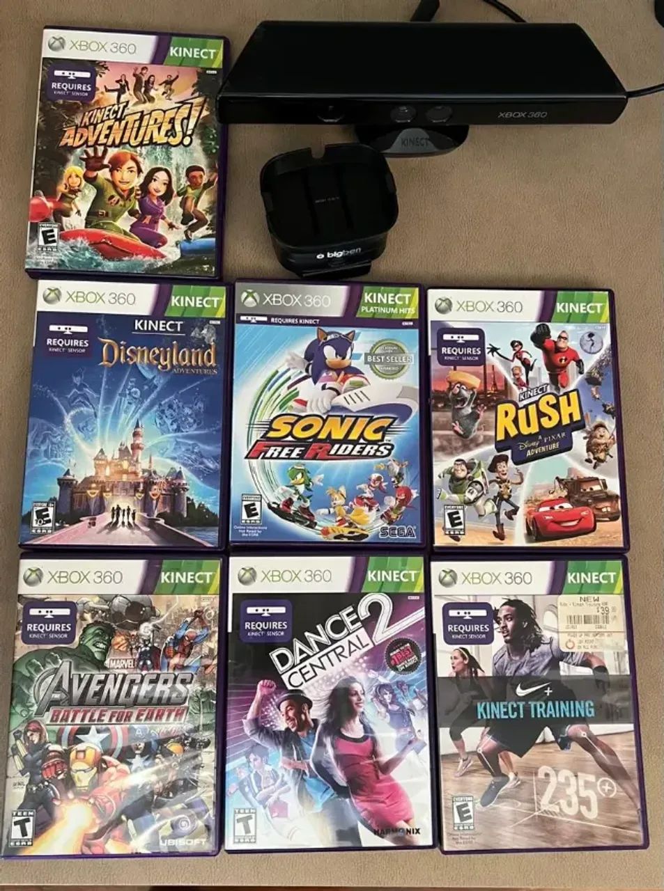 Sensor Kinect Para Xbox 360 + 7 Jogos (Usado)