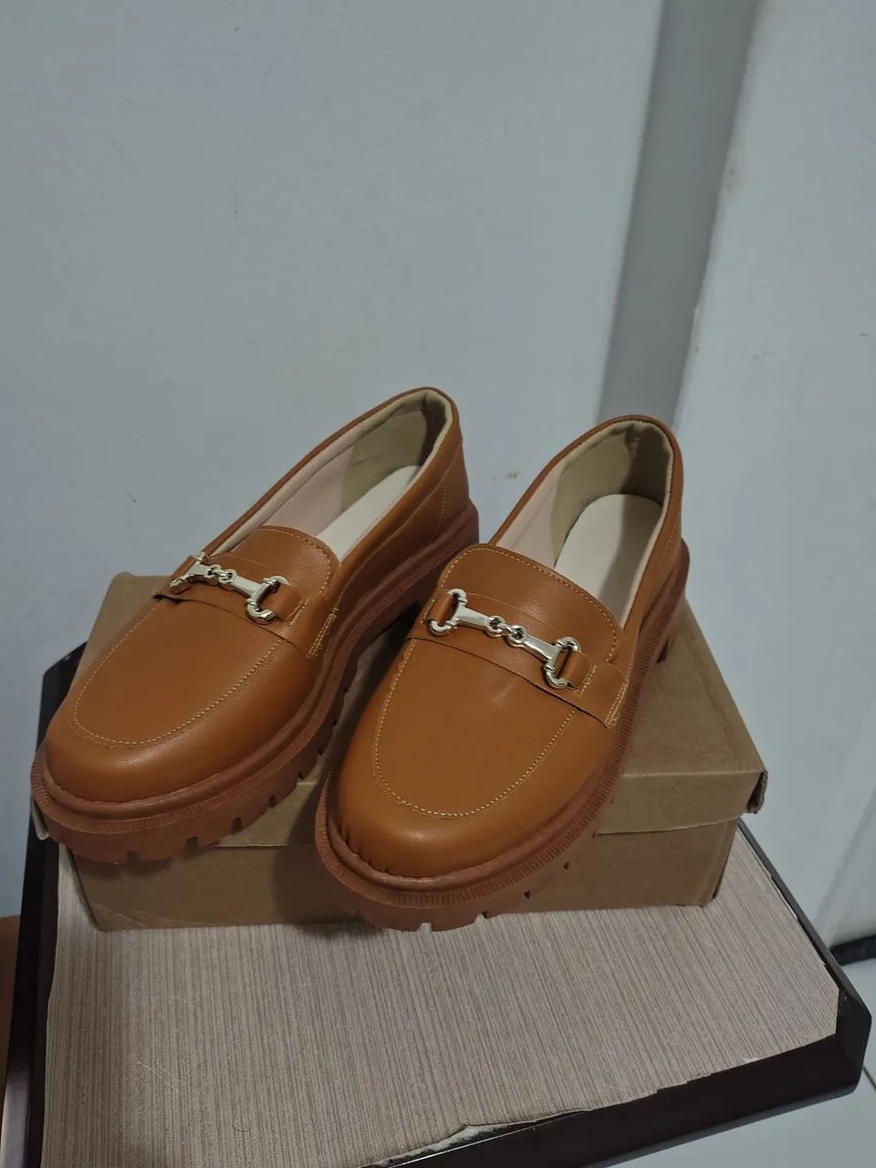 Sapato Mocassim Marrom feminino 