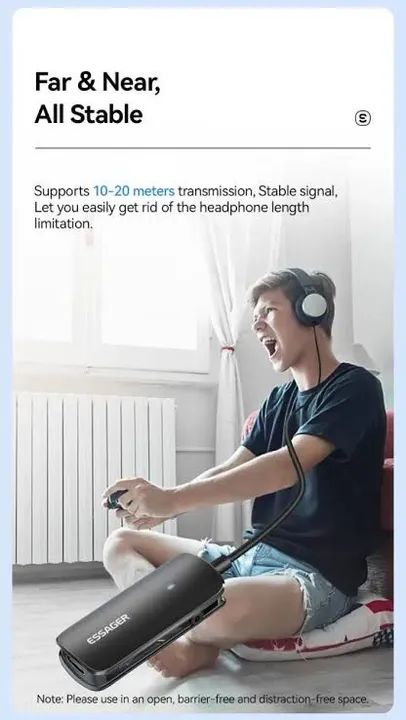 Adaptador Bluetooth 5.3 Essager - Transforme seu dispositivo com fio em wireless! - Foto 5