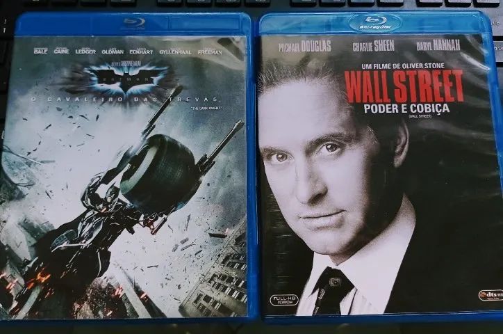 Lote 2 x Blu-ray Wall Street Poder e Cobiça + Batan Cavaleiro das Trevas Blu-ray Originais