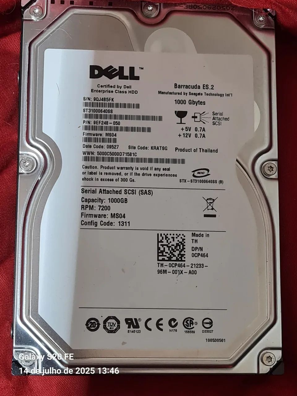  HD SAS  1TB Barracuda ES.2 - ST31000640SS