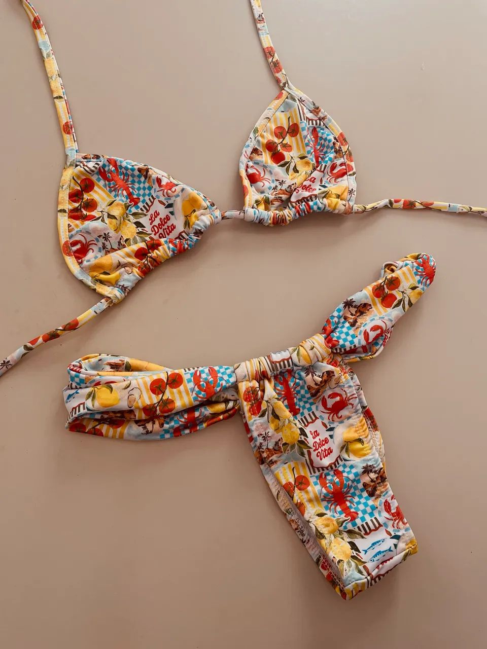 Biquíni Estampado Cavado 