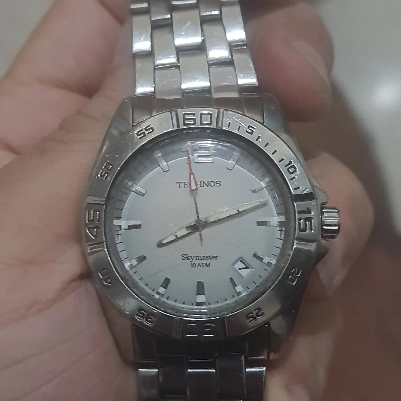 Relógio Technos Skymaster Prata (funcionando)