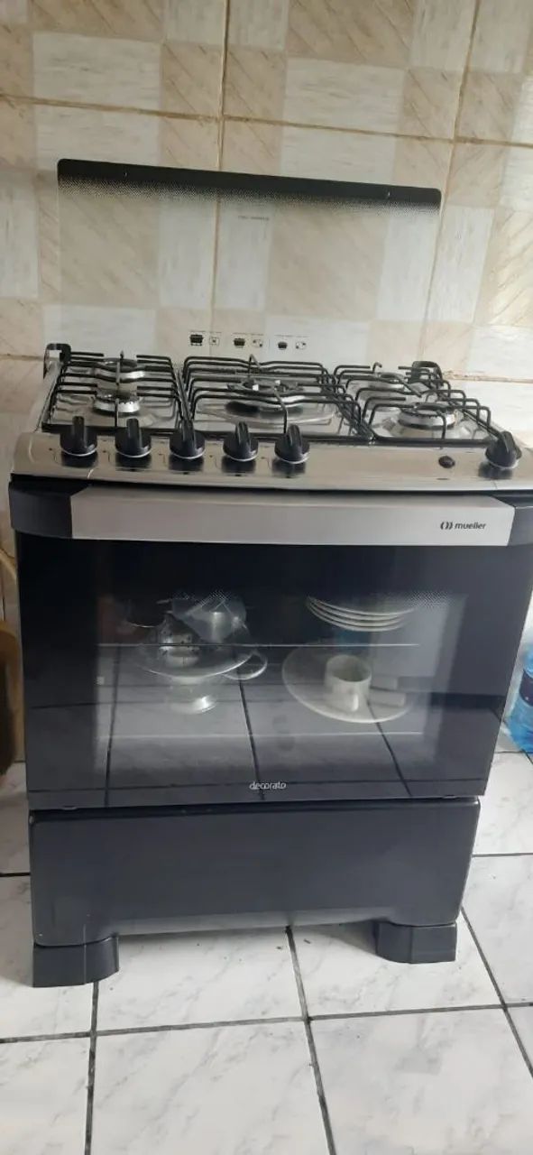 Fogão 5 Bocas + Forno - Usado - Foto 2