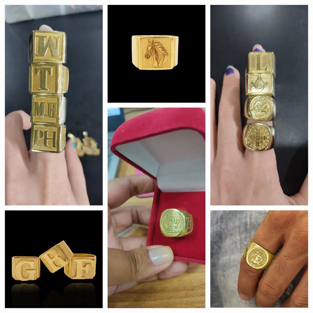 Anéis de ouro - Diversos modelos