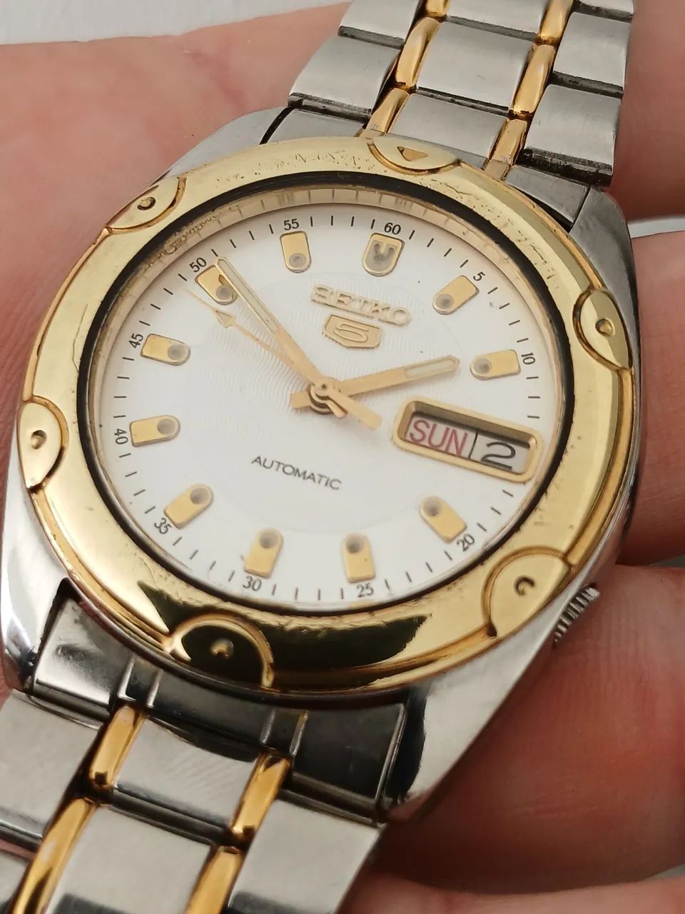 Relógio antigo original SEIKO 5, AUTOMÁTICO raridade de coleção  impecável  - Foto 2