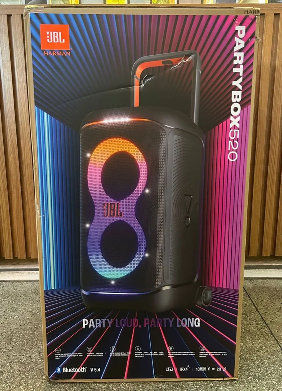 Partybox jbl 520 br com nota 
