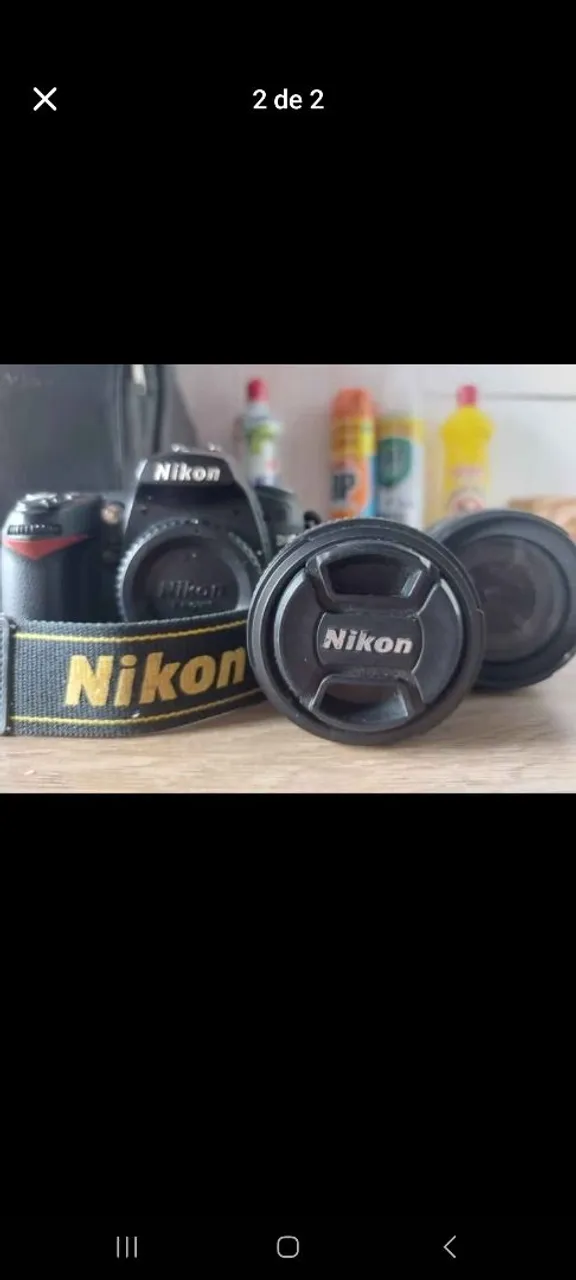 Câmera Nikon D90 com lentes e acessórios
