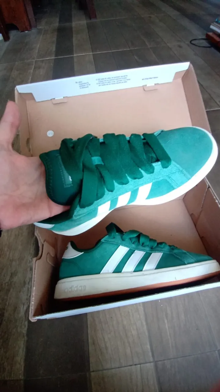 Adidas Grand Court Base 00s Verde Tamanho 39 Usado 1 única vez (na caixa original)