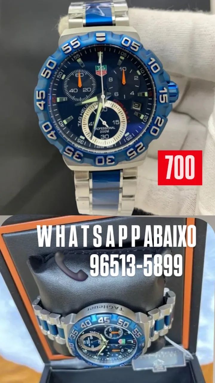 Relógio TAG HEUER FORMULA 1 MISTO COM AZUL - MULTIFUNCIONAL 