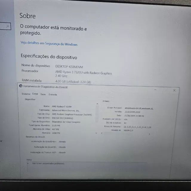 Notebook Lenovo Ryzen 3 7320U - 4Gb Ram - SSD - Foto 6