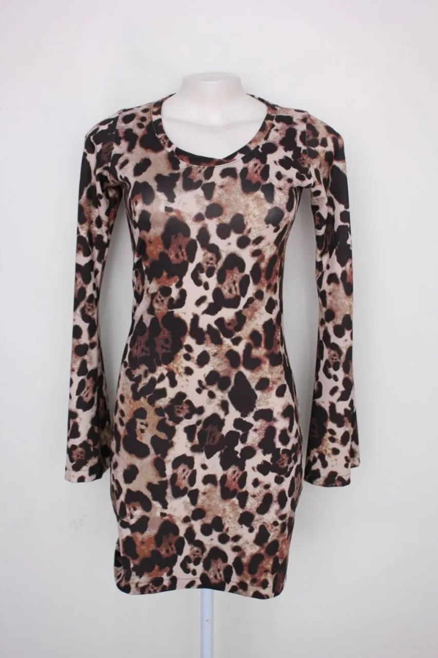 Vestido feminino animal print
