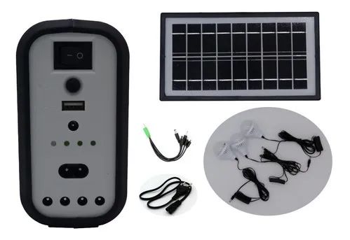 Kit de Iluminação Portátil Camping com Painel Solar + 3 Lâmpadas de Led - Foto 5