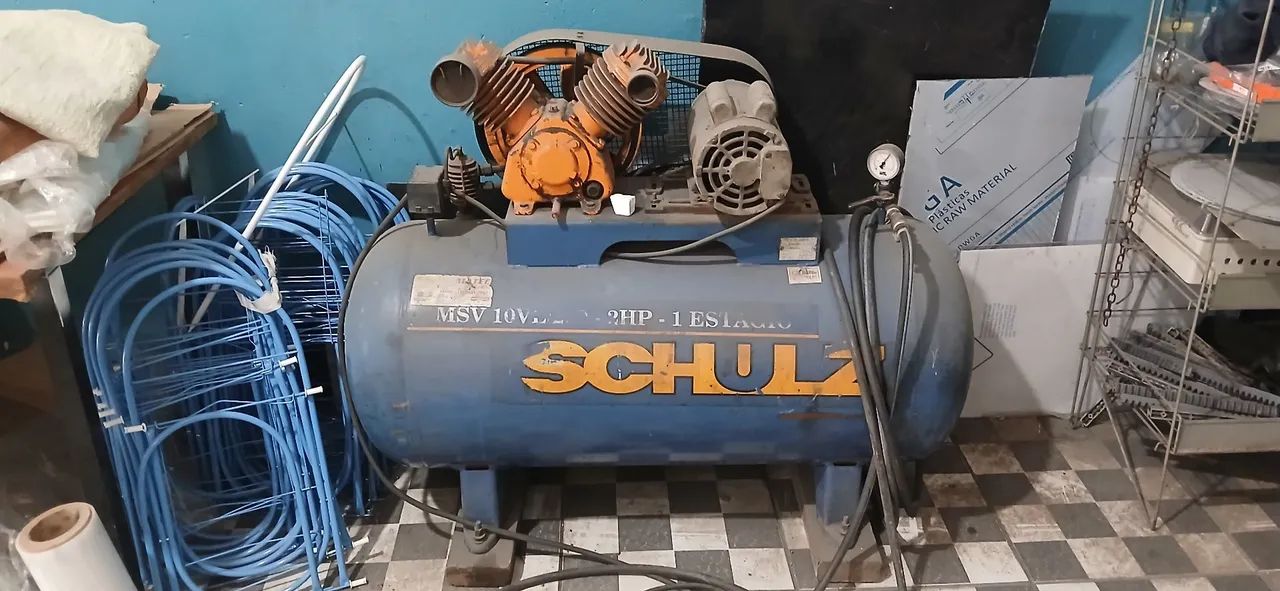 Compressor Schulz msv 10vl/200l 2hp 1 estágio + Plasma Attiva Super DC5-40 - Foto 3