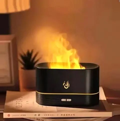 Umidificador de Ar e Difusor de Aromas 200ml com Efeito de Chamas 3D