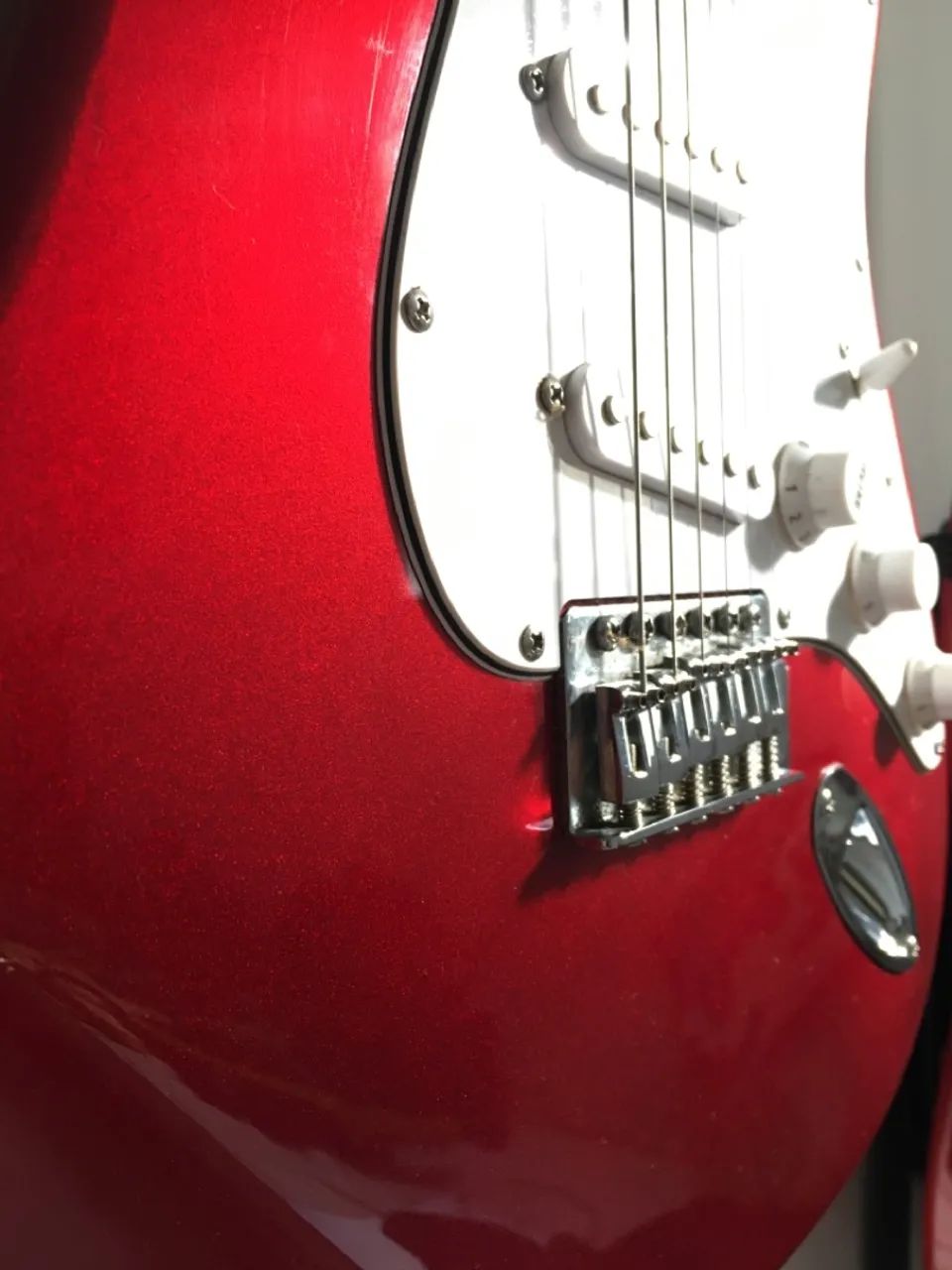 Guitarra Elétrica Vermelha - Foto 5
