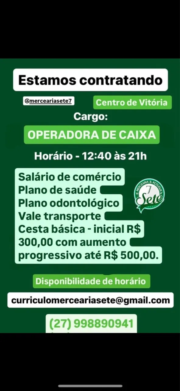 Operadora de caixa