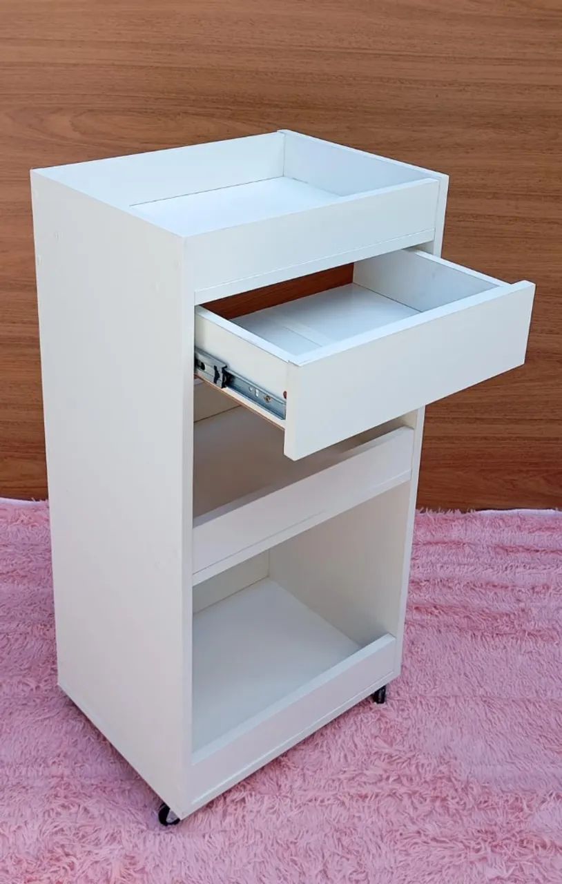 Promoção Carrinho Auxiliar 1 Gaveta 100% MDF, Entrega Gratuita na Grande Vitória ES   - Foto 3