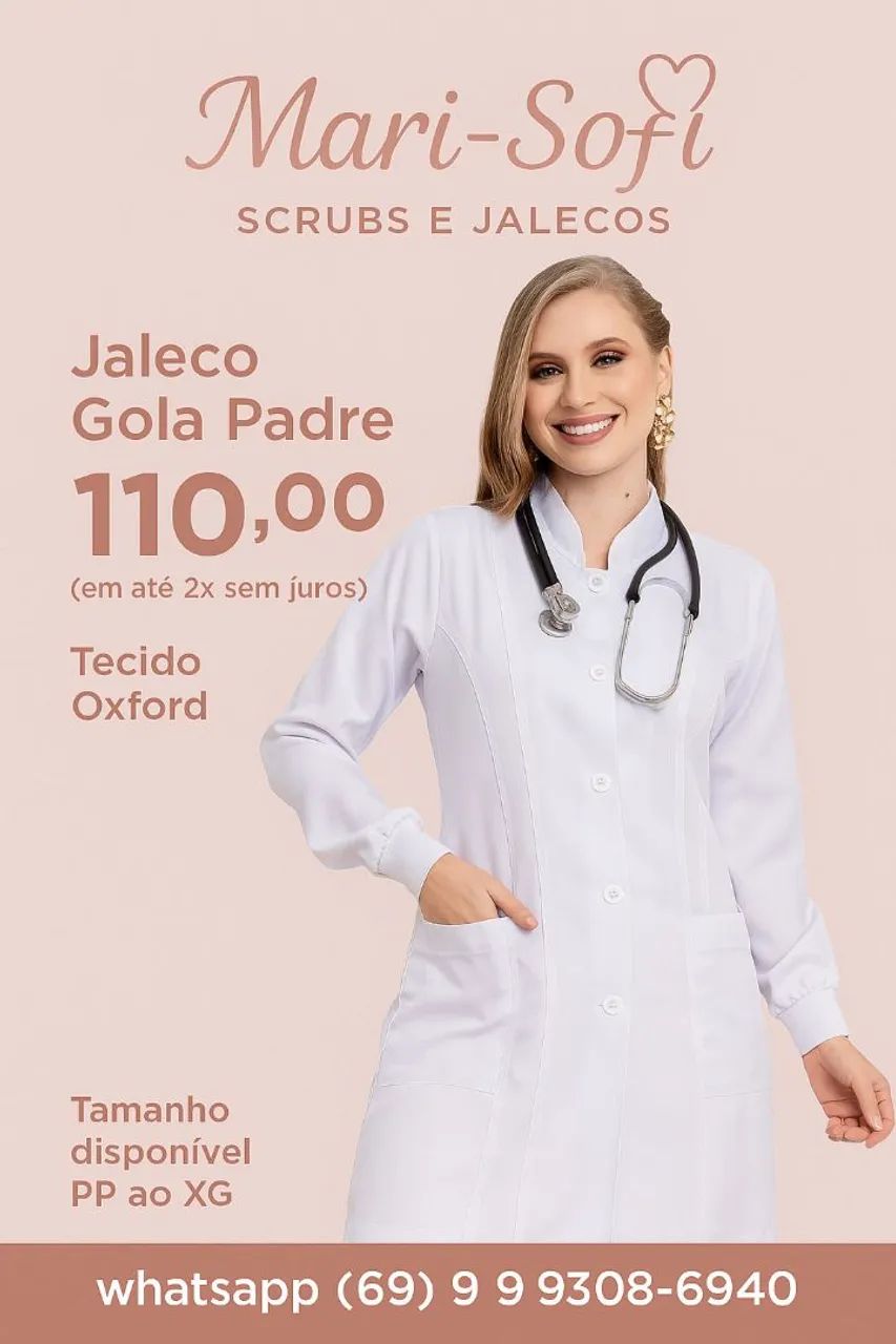 Jaleco gola padre 