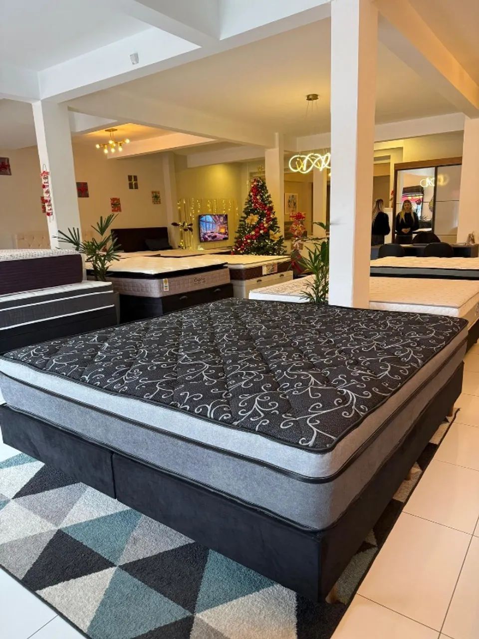 Cama KING COMPLETA BASE + COLCHÃO - Entrego!  - Foto 2