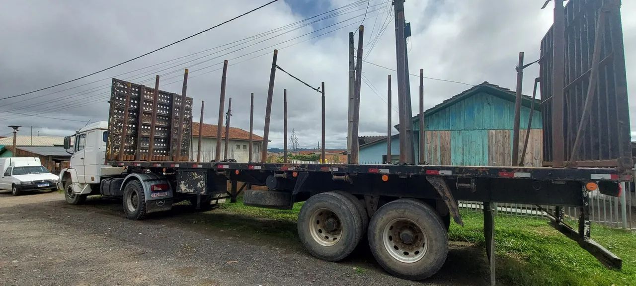 Mercedes 1630 ano 94 com carreta randon 2 eixo 96 florestal  - Foto 6