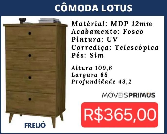 Cômoda Lotus (leia a descrição)
