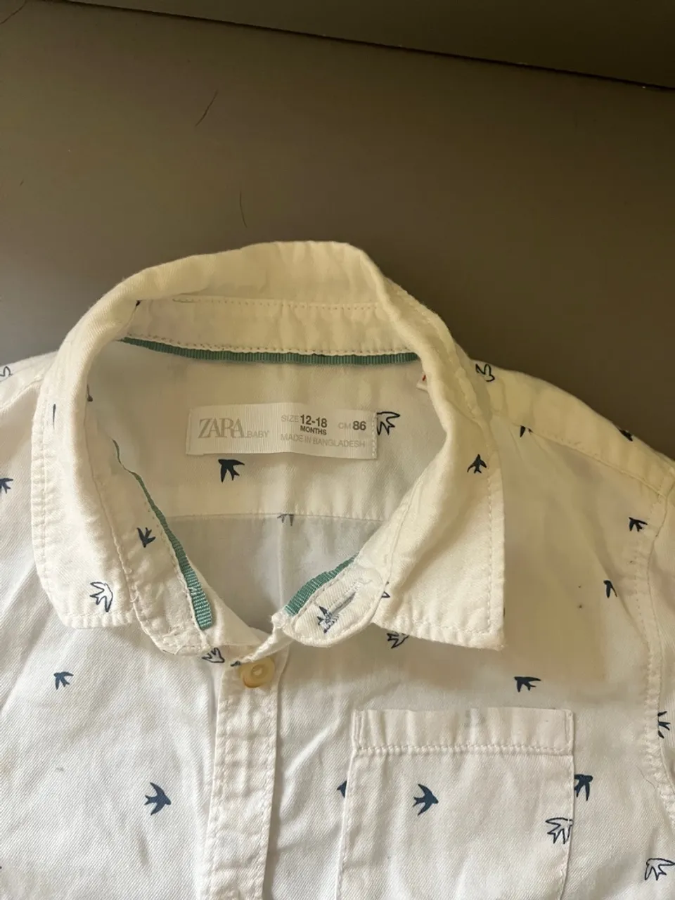 Camisa Zara Baby Infantil 12-18 meses