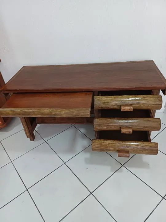 escrivaninha rustica madeira maciça - Foto 2