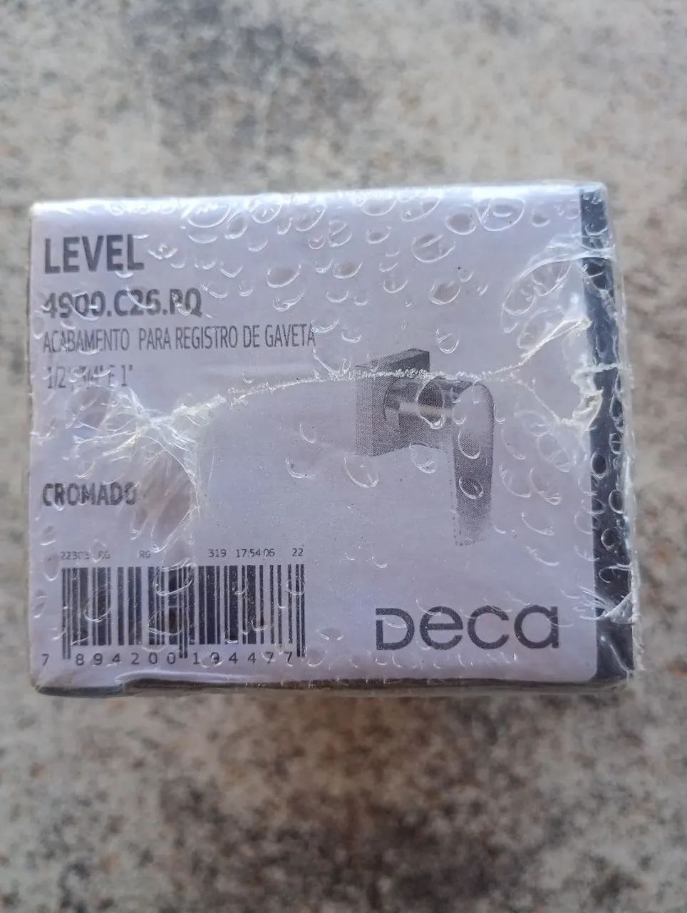 Acabamento p/ registro de gaveta level cromado  cód.4900.C26.PQ