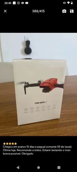Drone FIMI XIAOMI MINI 3 Novo e lacrado 