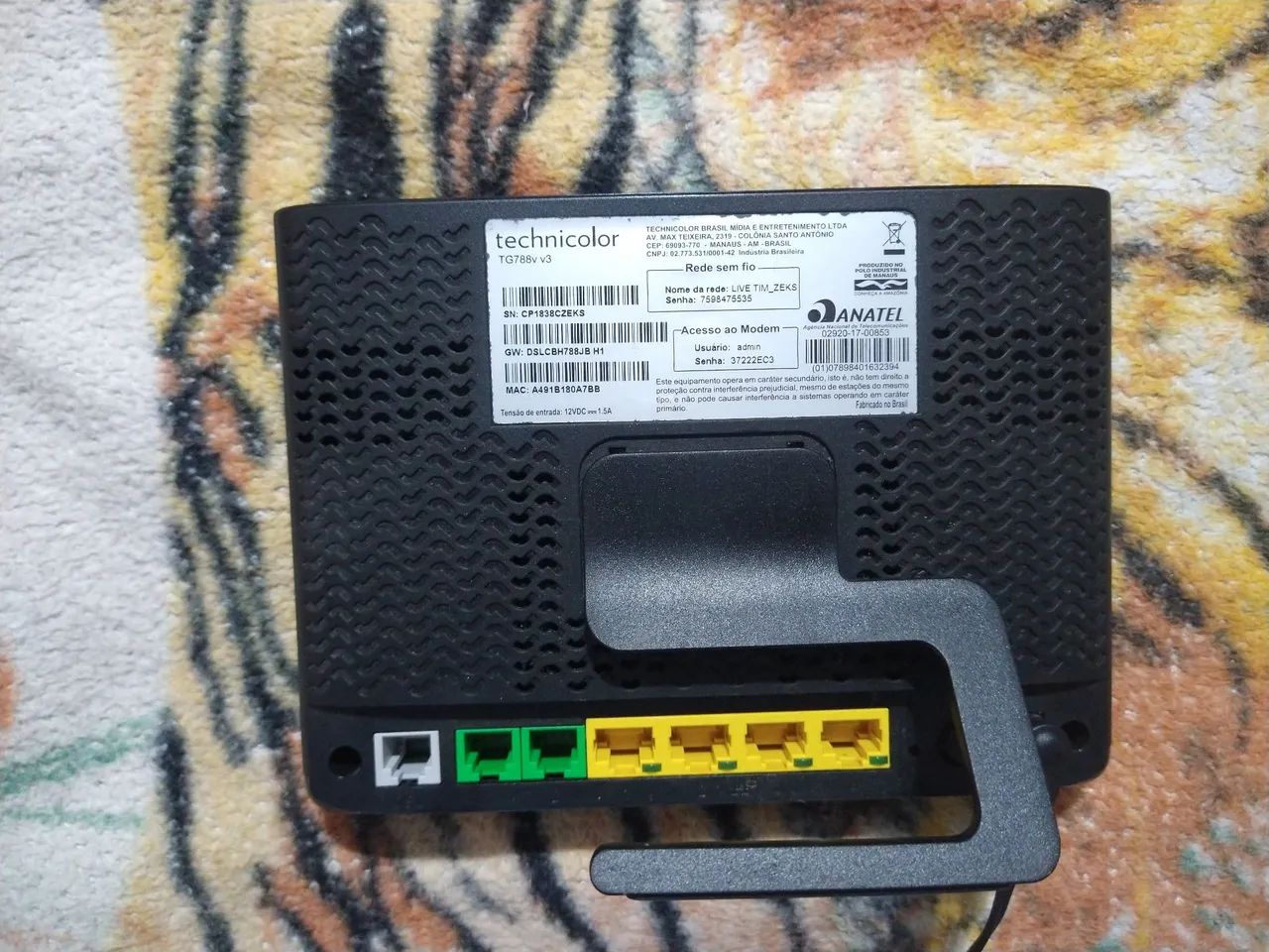 Roteador Technicolor64312628129793123