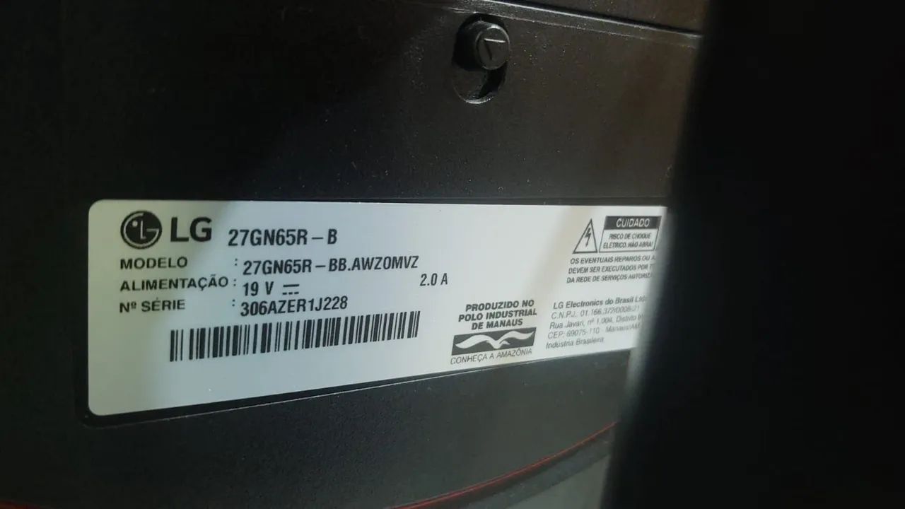 MONITOR LG ULTRAGEAR 27" FULL HD 1920X1080 144Hz - EM EXCELENTE ESTADO - Foto 4