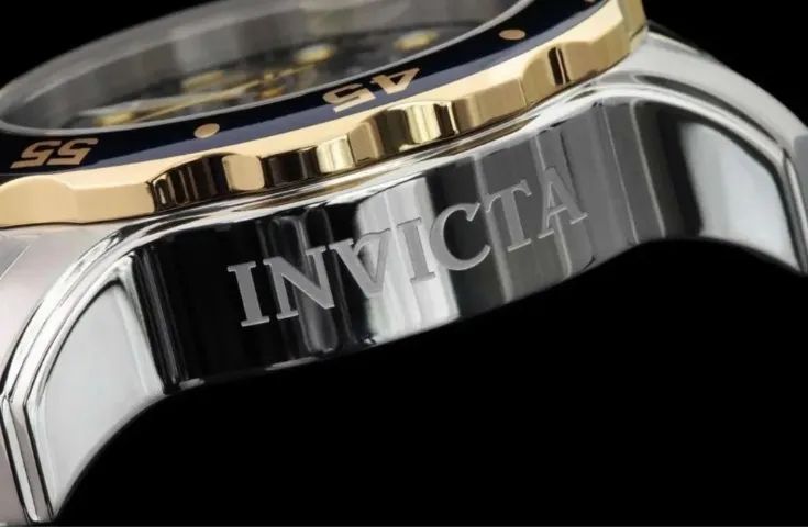 Relógio Masculino Invicta Pro Diver 0077 Aço Inoxidável Dourado - Foto 4