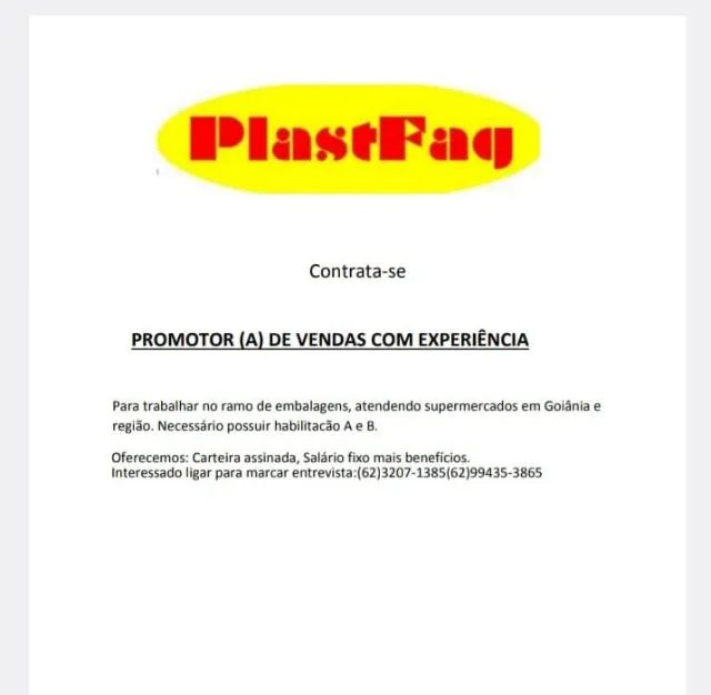 Promotor de Vendas