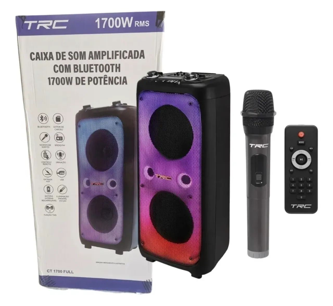 Caixa de som amplificada 1700Wrms TRCct1700 - Foto 3