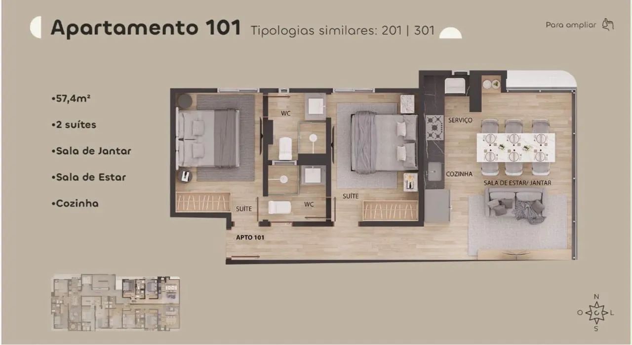 ? Apartamento à venda, beira-mar de intermares.Prédio novo. - Foto 3