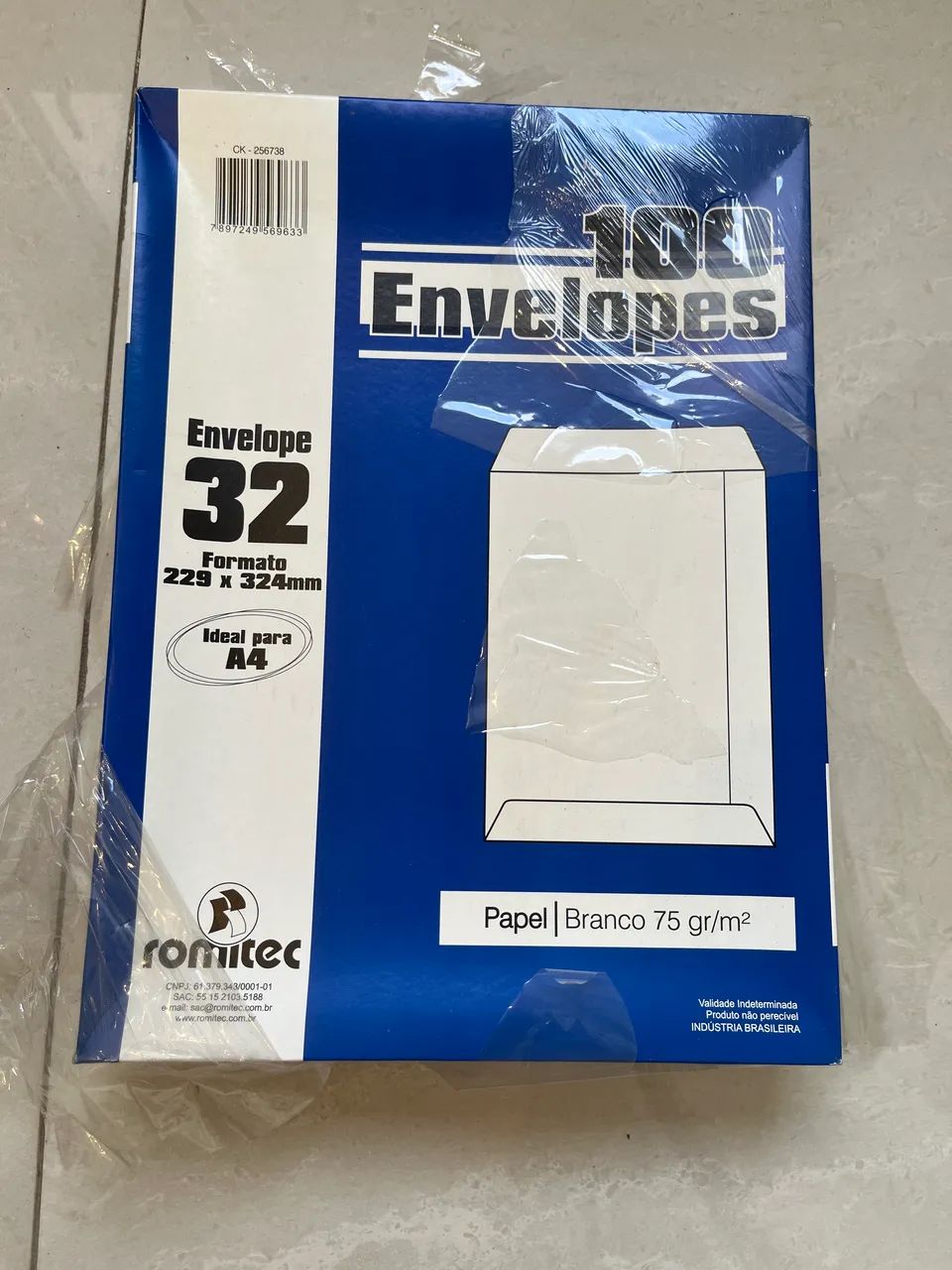 Lote caixa envelopes branco e craft tamanhos 23, 32 e 25