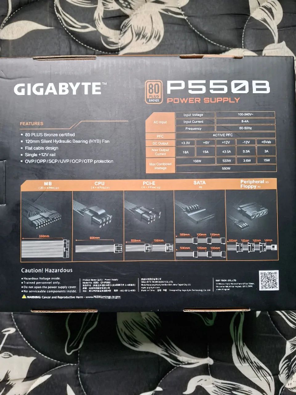 Fonte Gigabyte P550B, 550W, 80 Plus Bronze - Foto 5