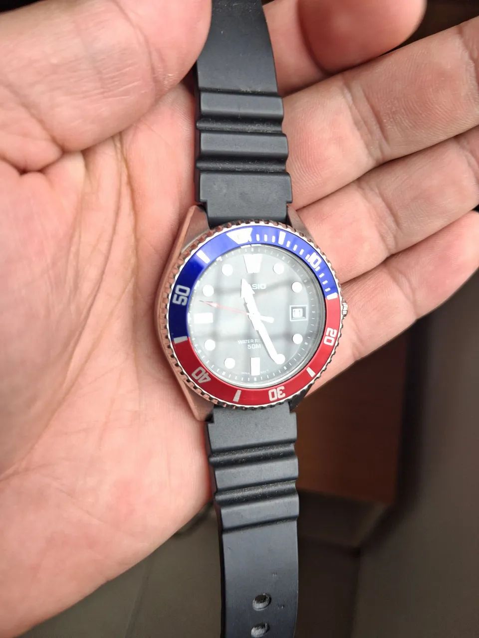 Relogio Casio Duro Pepsi MDV10 de 38mm - Foto 4
