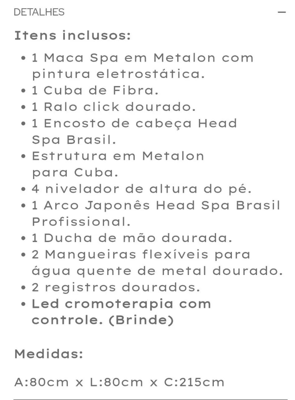 Maca completa com cuba de fibra para head spa - Foto 5