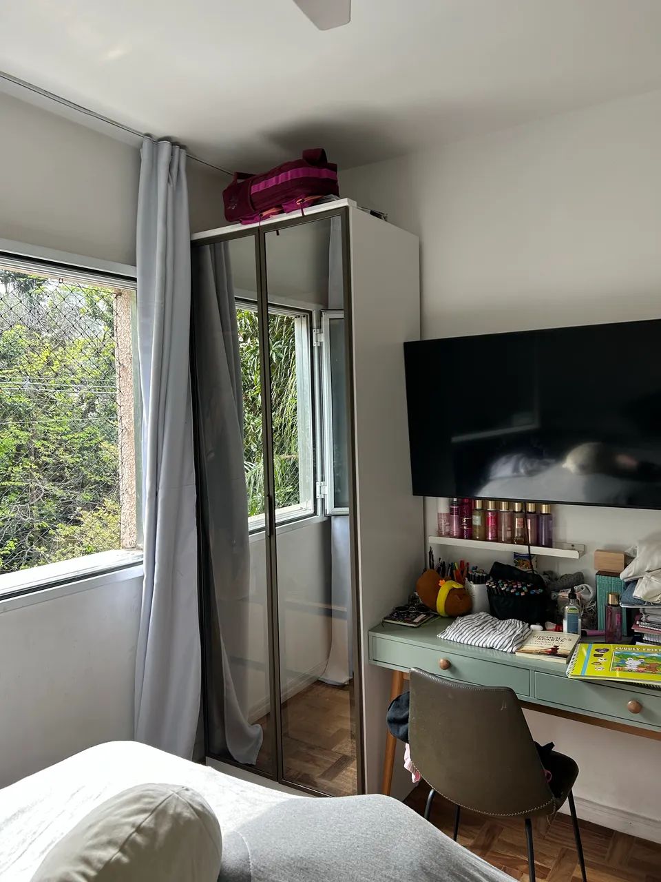 Guarda Roupa 2 Portas 2 Gavetas com Espelho Elegance 