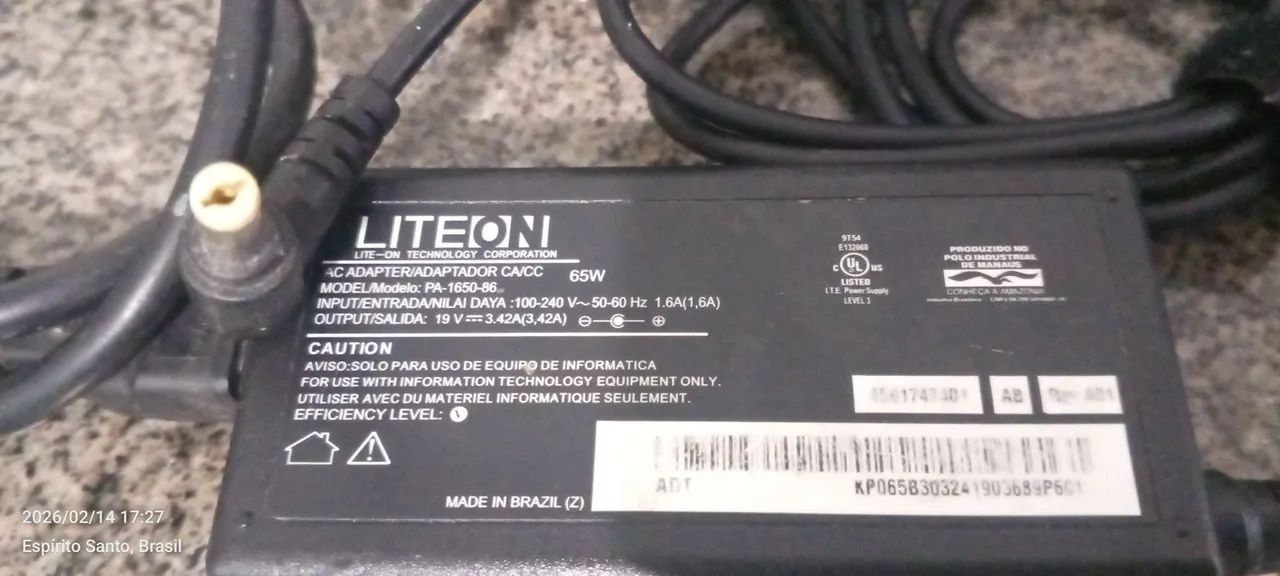 Carregador de notebook 