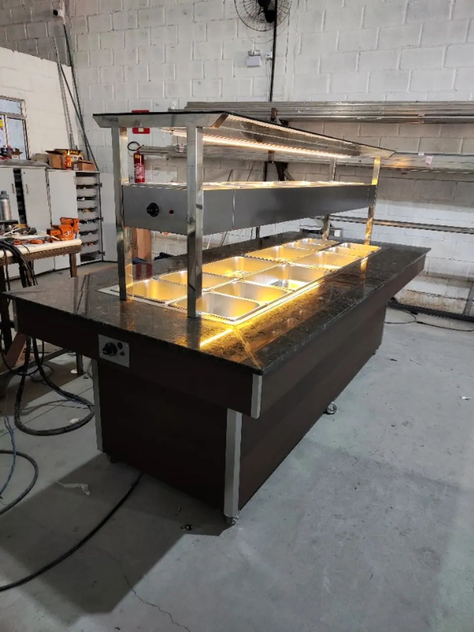 Buffet térmico inox self service 10 cubas SS 