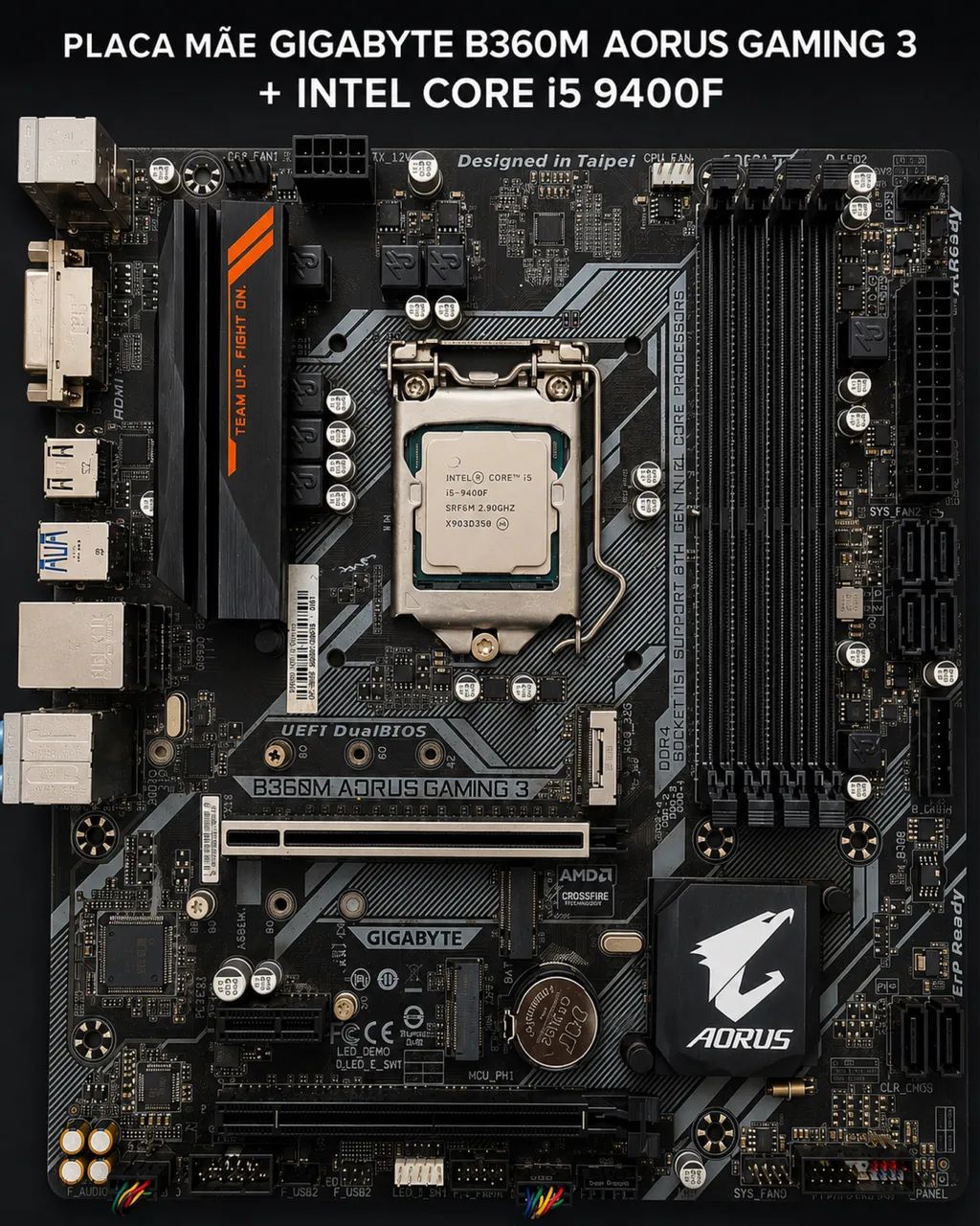 KIT I5 9500f + b360m Aorus gaming 3