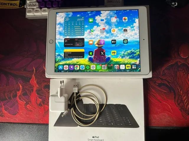 iPad 7° Geração 128GB Branco + Smart Keyboard - Foto 2